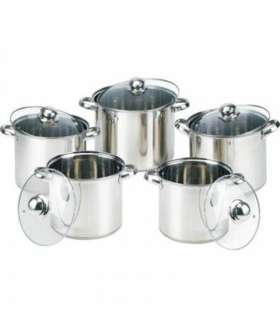 Set 5 oale inox cu capac Grunberg 1053