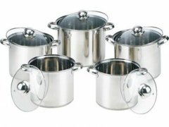 Set 5 oale inox cu capac Grunberg 1053